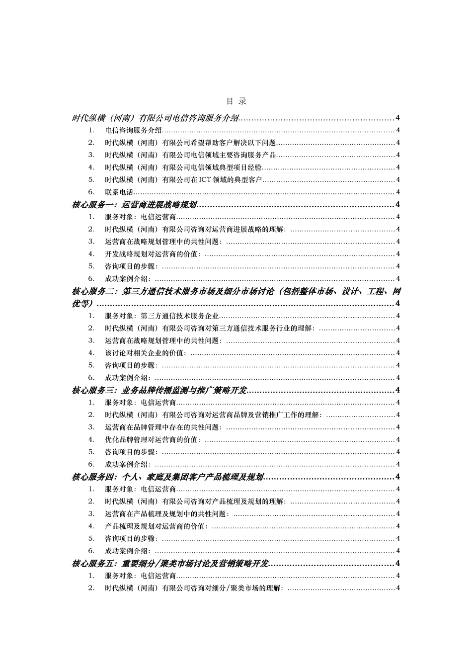 电信咨询产品手册范本_第1页