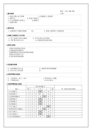 电工师傅职位说明