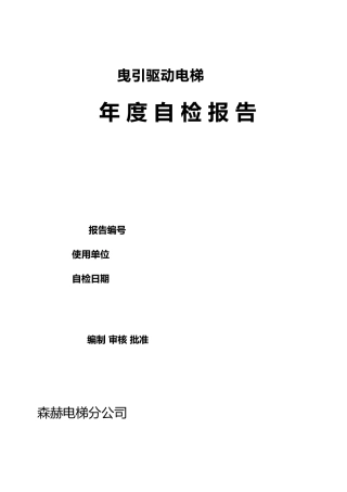 电梯年检自检报告