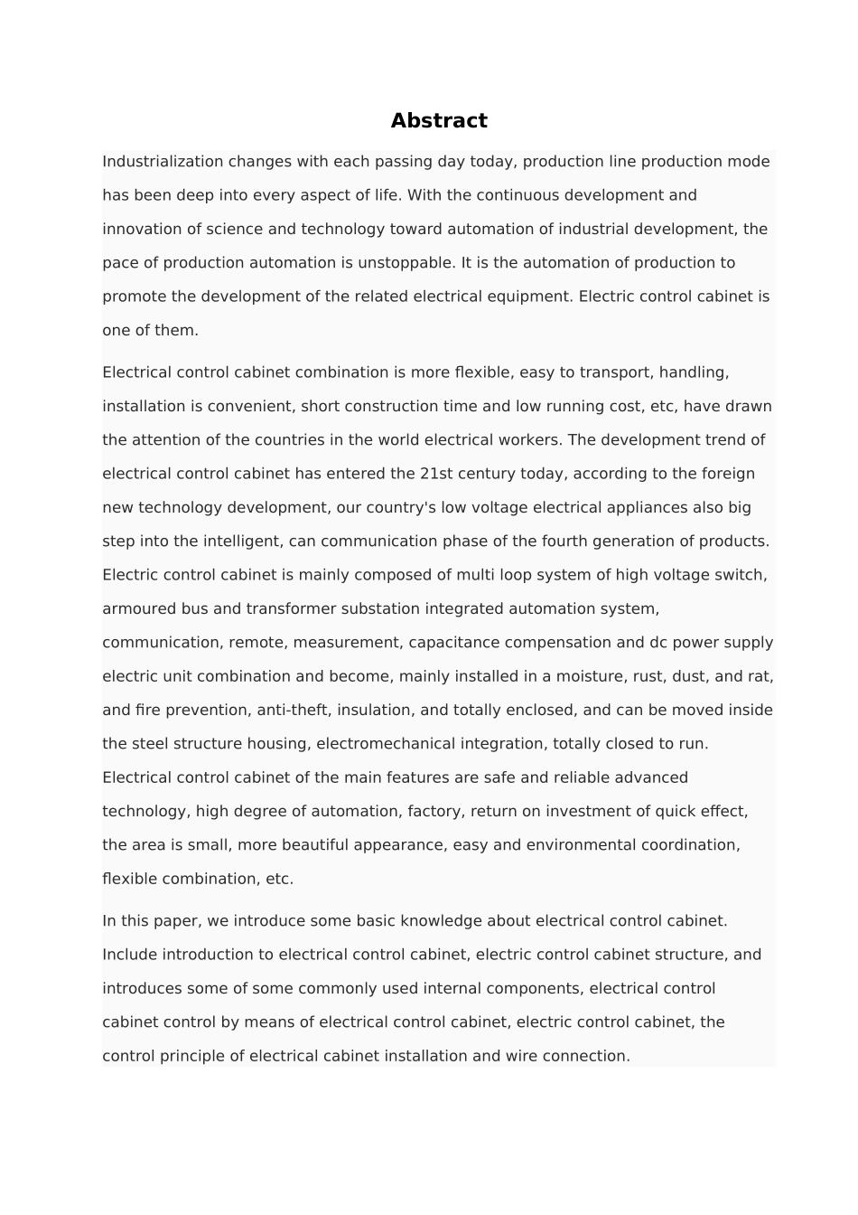 电气控制柜元件安装与接线－毕业论文_第3页