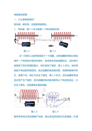 电磁感应的原理一资料全