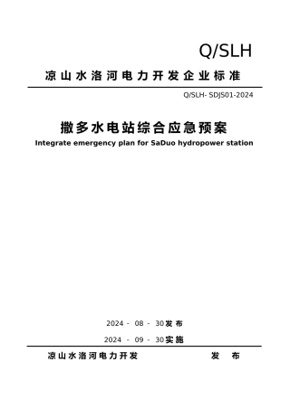 电站综合应急救援预案
