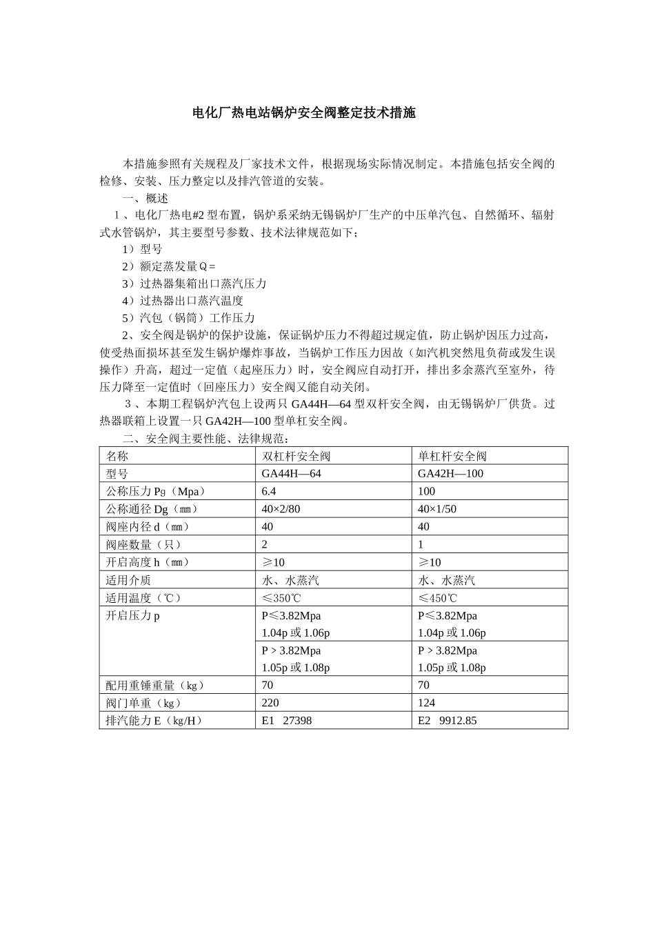 电站锅炉安全阀调试方案_第1页