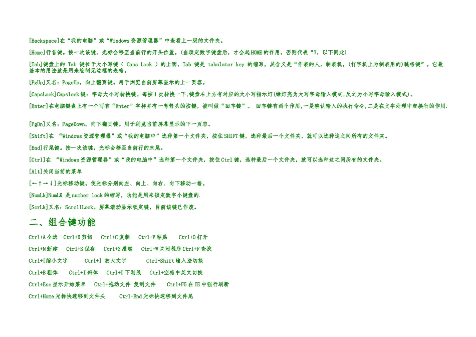 电脑键盘上各个键的作用_第3页