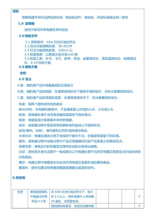 电镀件外观检验标准