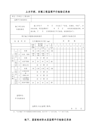 监理平行检查记录文本表