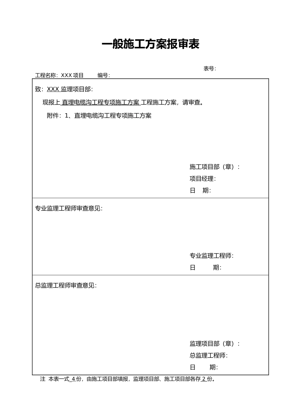 直埋电缆沟专项工程施工设计方案_第1页