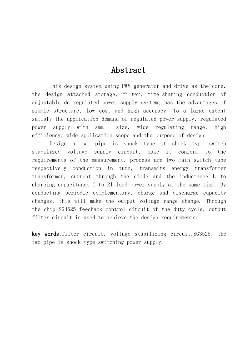 直流稳压电源的毕业设计说明_第2页