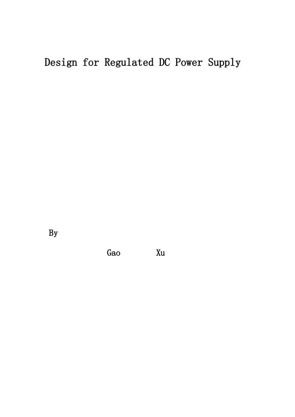 直流稳压电源的设计说明_第2页