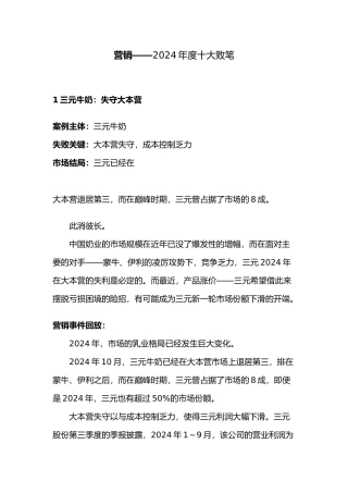 知名品牌市场营销经典案例汇编20