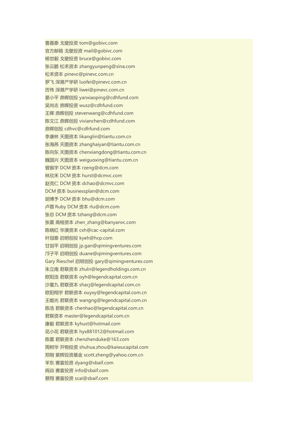 知名投资机构和投资人联系方式汇总_第2页