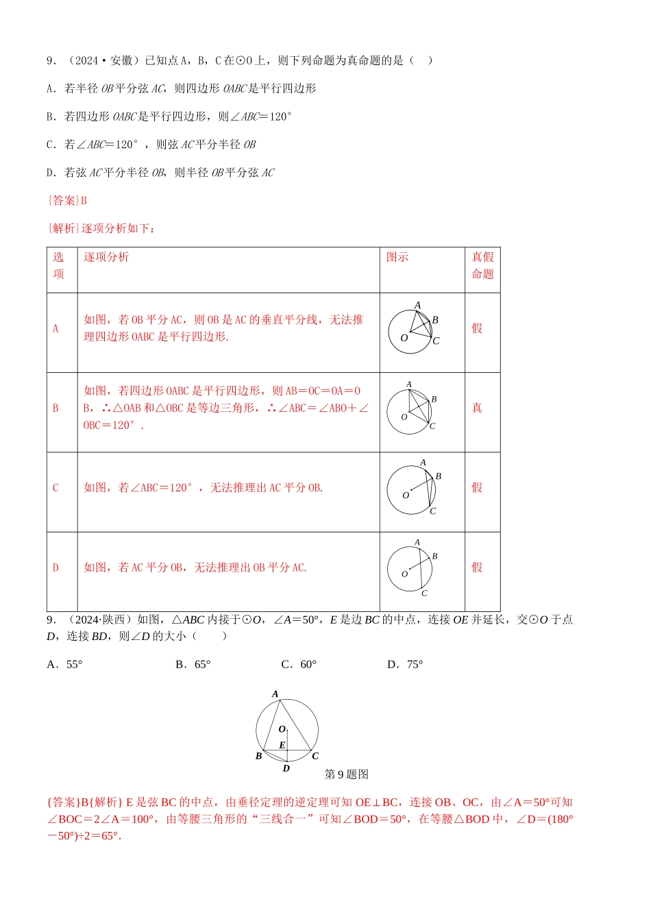 知识点31--圆的基本性质2024_第2页