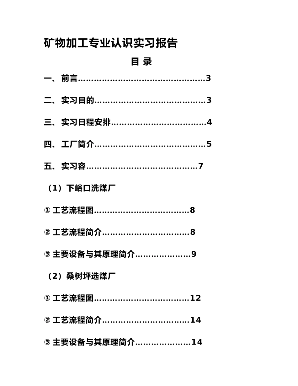 矿物加工工程认识实习报告范本_第3页