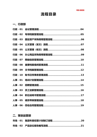 碧桂园集团全套管理流程图