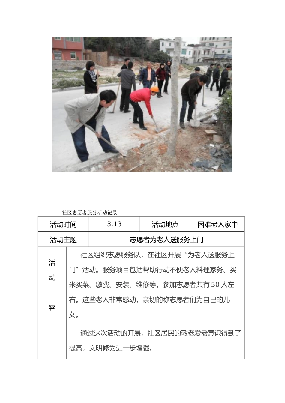 社区志愿者服务活动记录文本_第3页