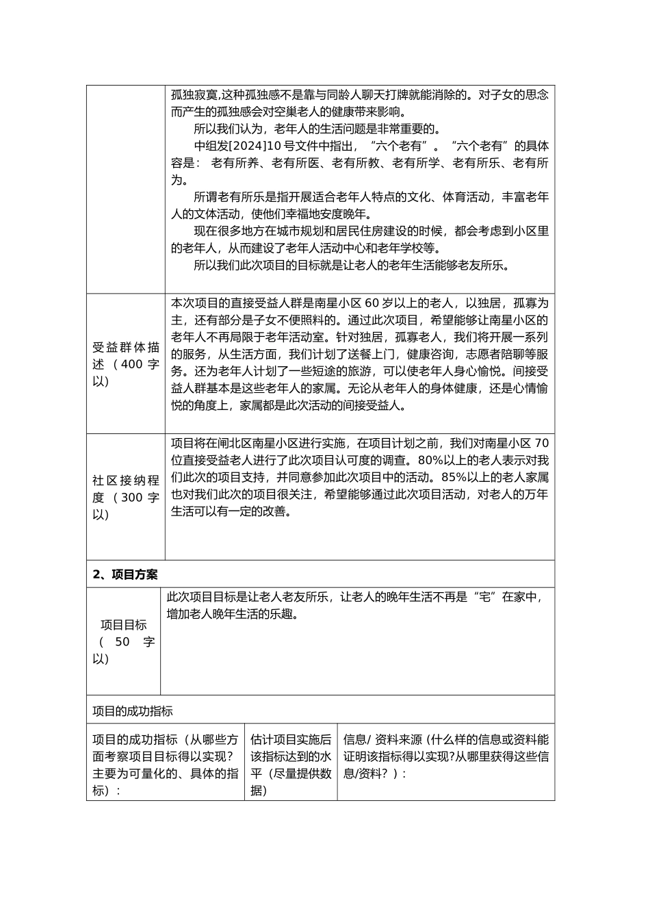 社区公益创招投标申请书_第3页