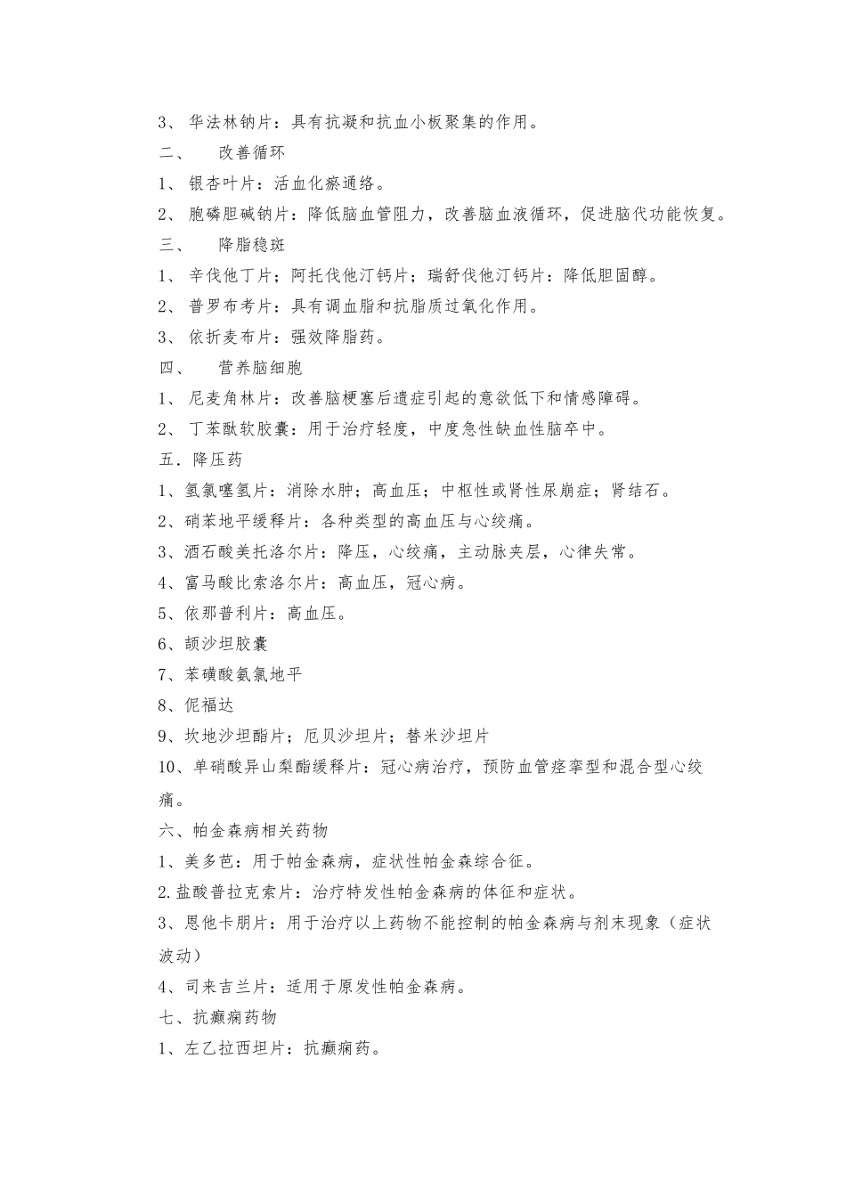 神经内科常用药物的相关知识_第3页