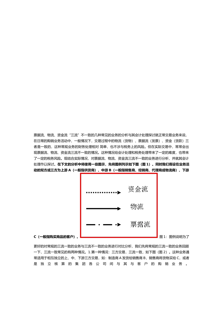 票据流、物流、资金流“三流”不一致探讨_第1页