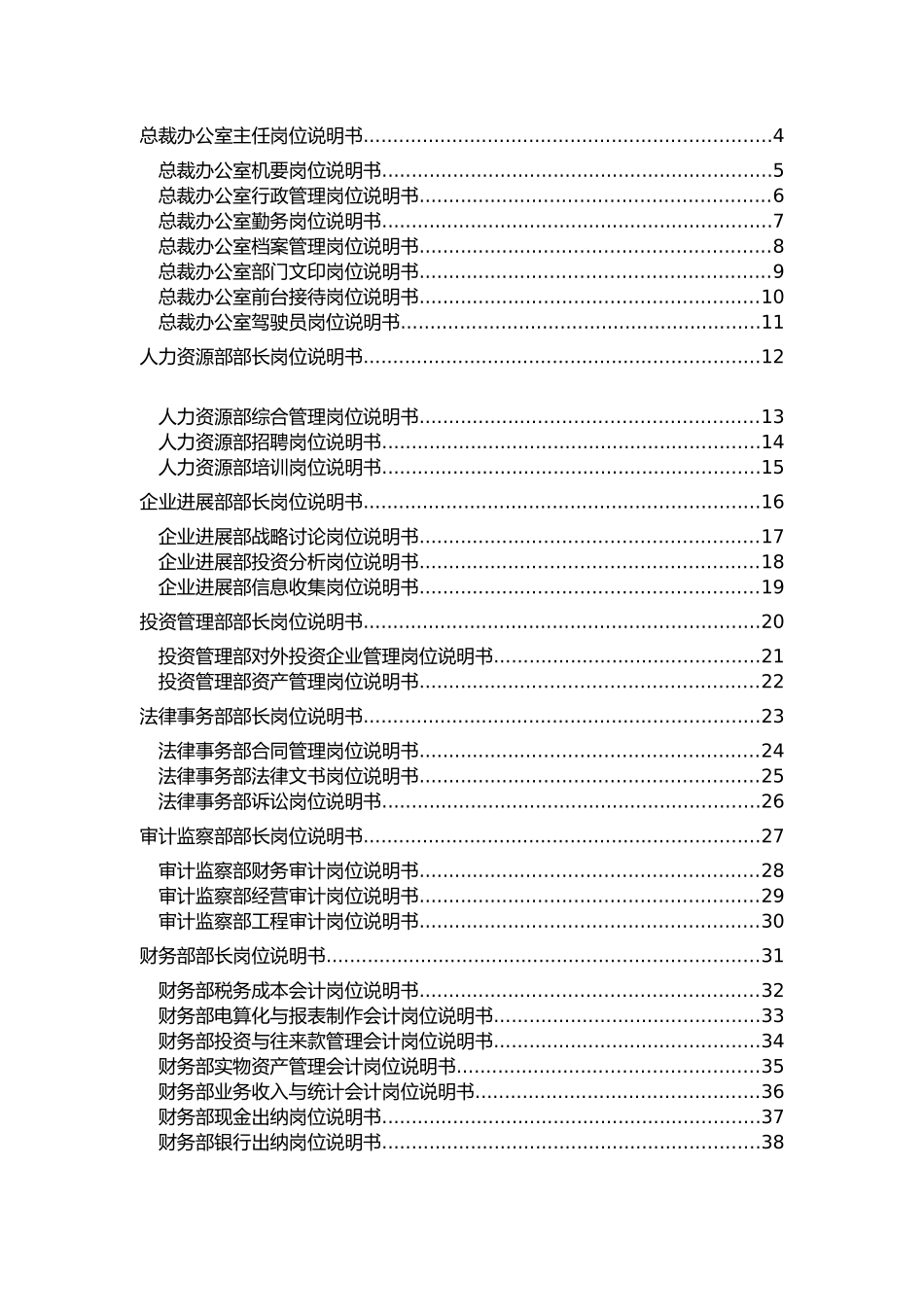 福建某集团岗位说明书汇编_第3页
