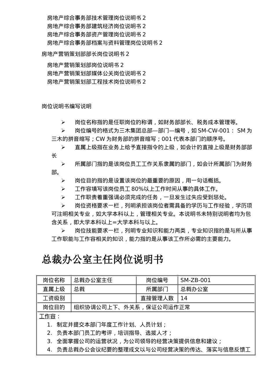 福建某集团岗位说明书_第3页