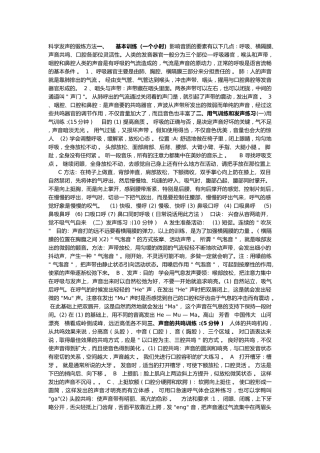 科学发声的锻炼方法