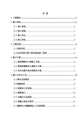 空心薄壁墩施工方案