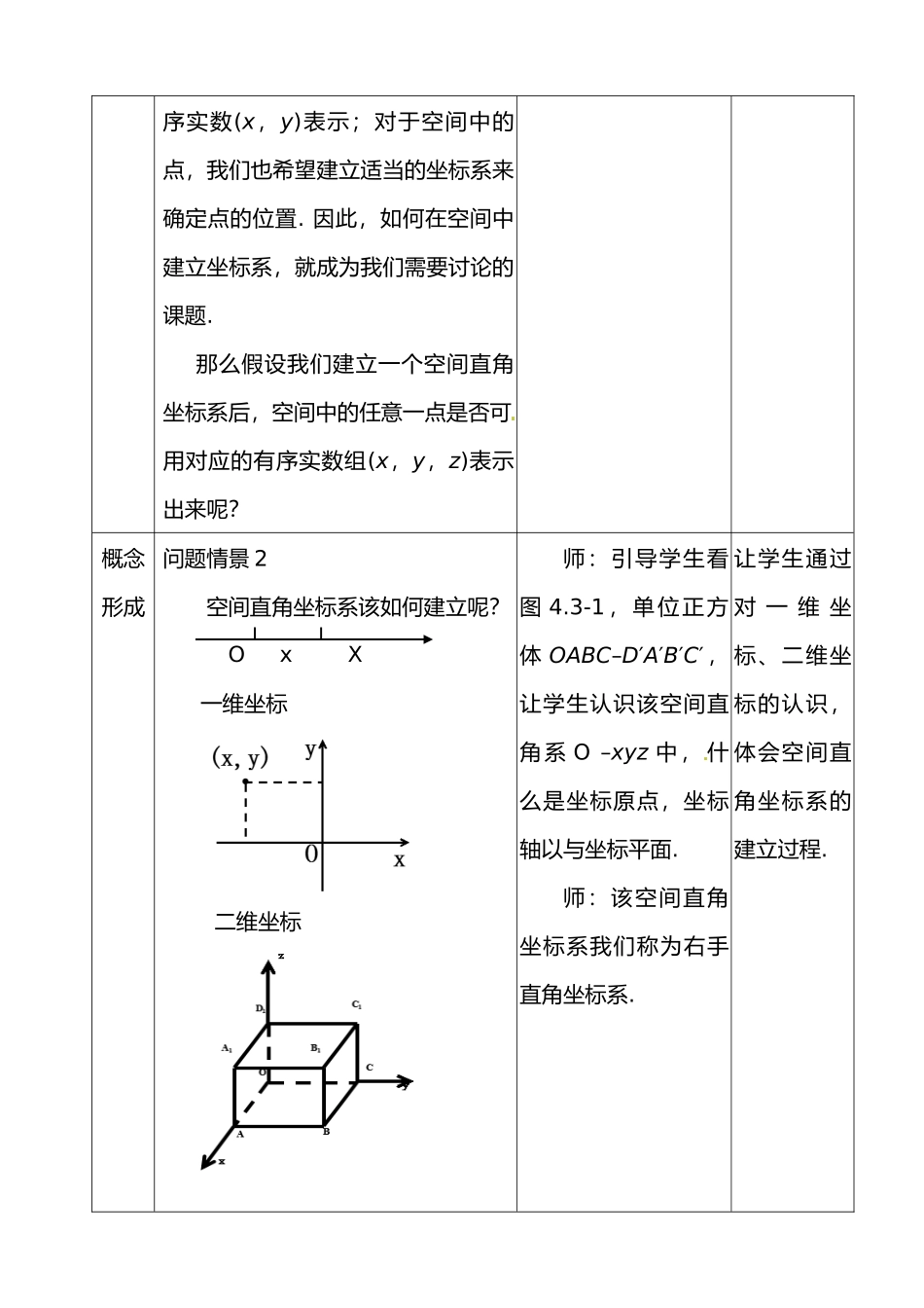 空间直角坐标系资料教学设计说明_第2页