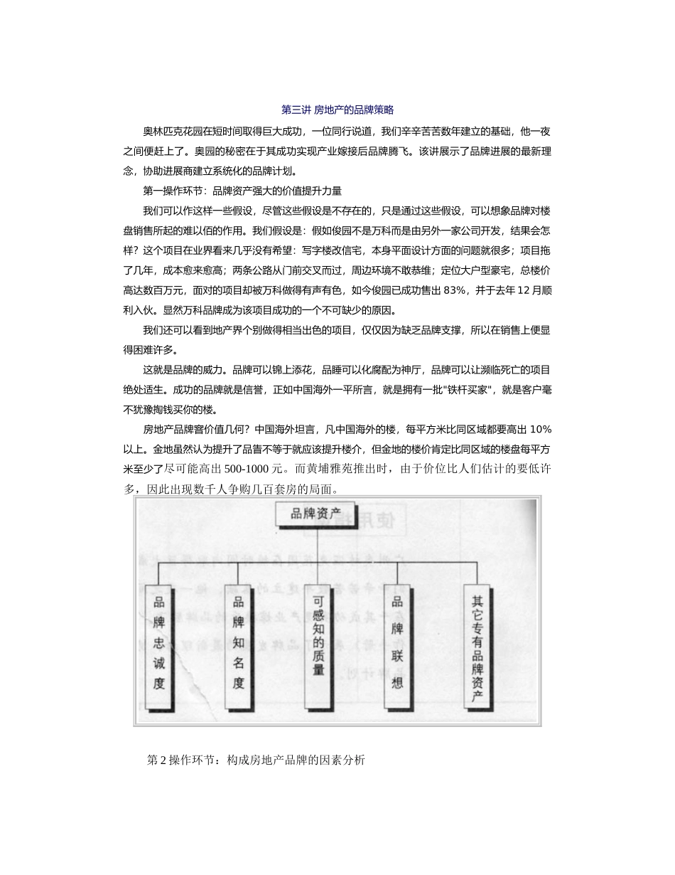 第三讲房地产的品牌策略分析_第1页