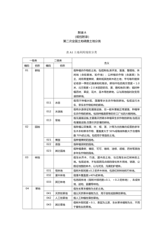 第二次全国土地调查土地分类