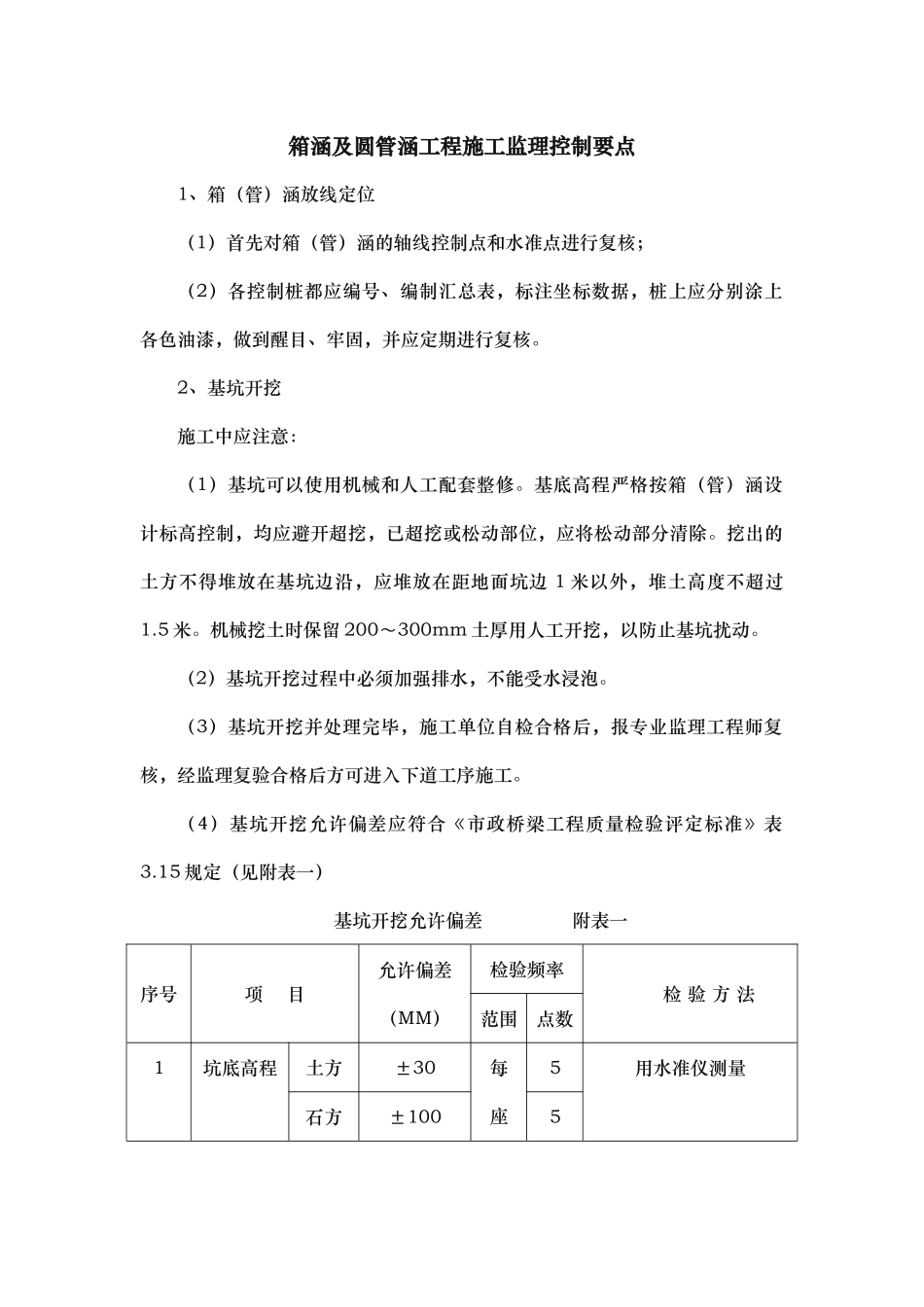 箱涵与圆管涵施工监理控制要点说明_第1页