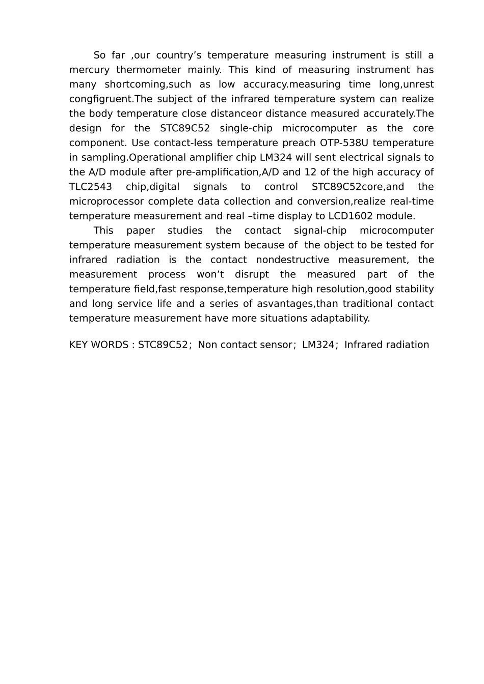 红外测温系统的设计_设计说明_第2页