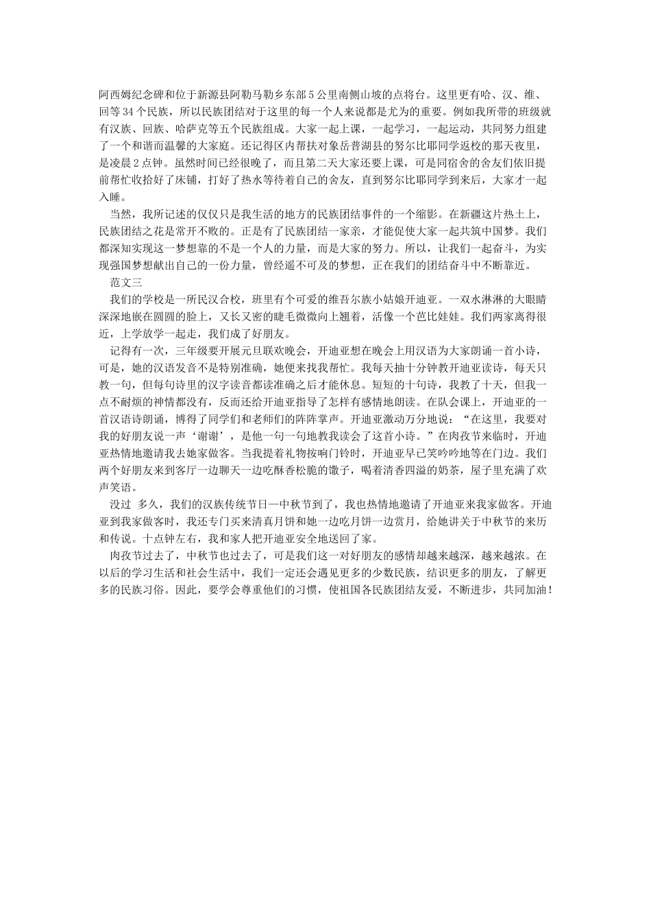 纪录片民族团结一家亲观后感_第2页