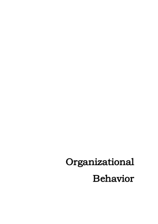 组织行为学培训教材