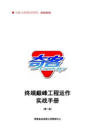 终端巅峰工程运作实战手册