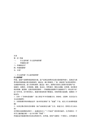 终端营销的定义、分类与定位