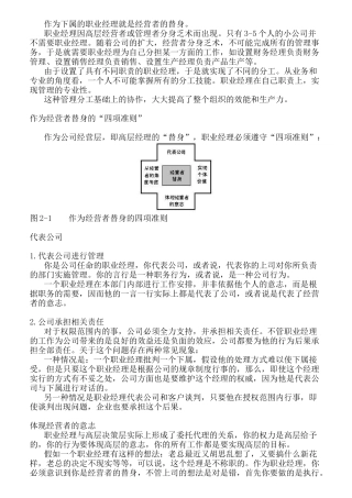 经理人管理职责范本