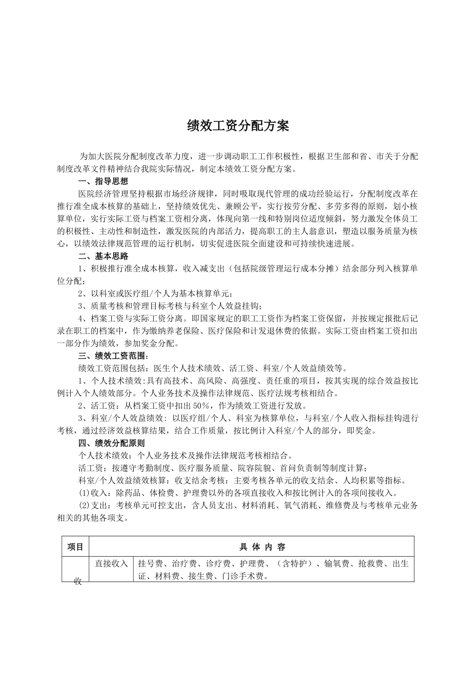 绩效工资分配方案_第1页