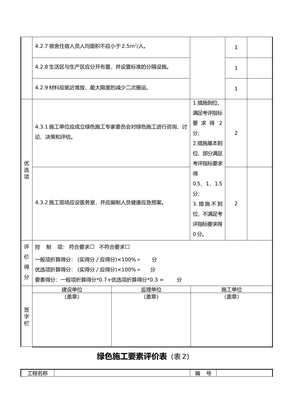 绿色施工要素评价表_第2页