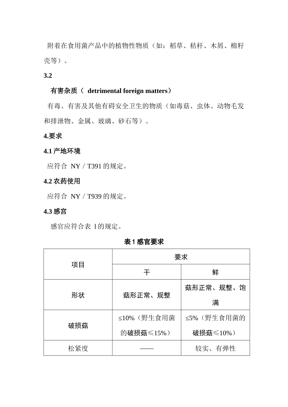 绿色食品食用菌行业标准_第3页