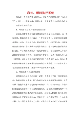 美容院店长顾问整体规划