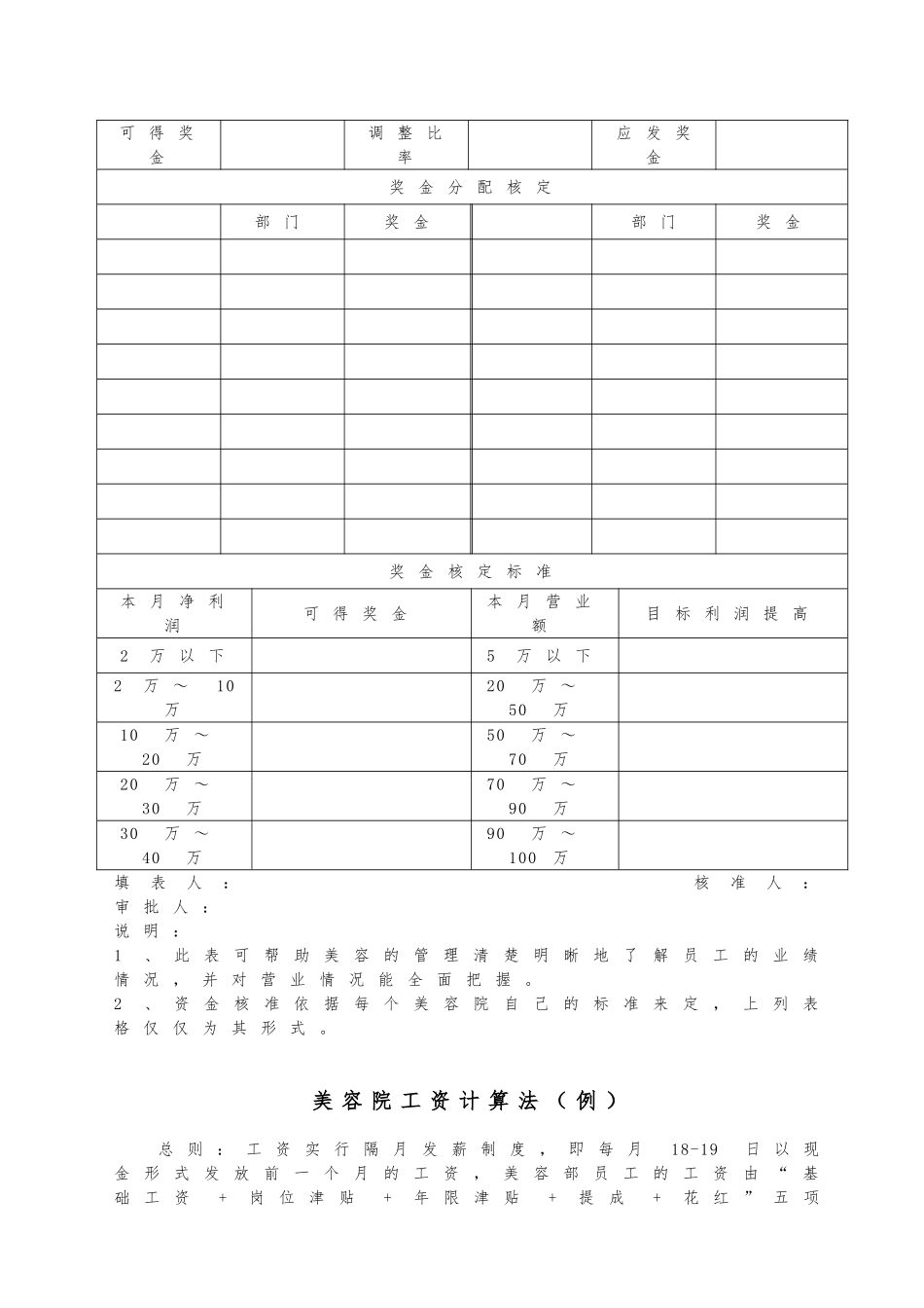 美容院管理表格大全_第3页