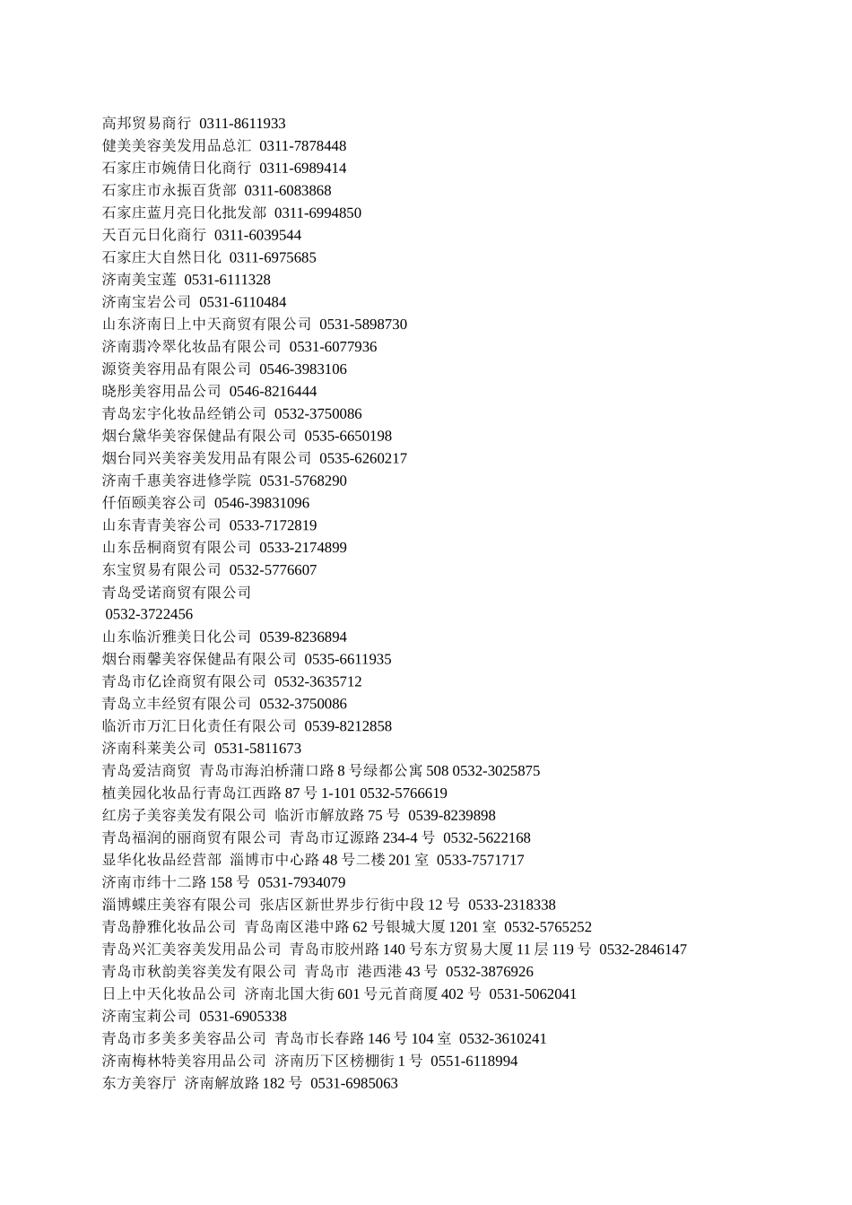 美容美发化妆品行业经销商名录V1.0_第2页