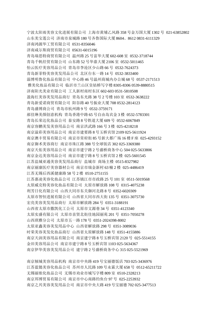 美容美发化妆品行业经销商名录V1.0_第3页
