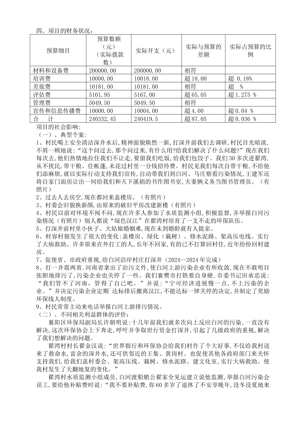 翟湾村村民安全饮水工程终期评估报告_第3页