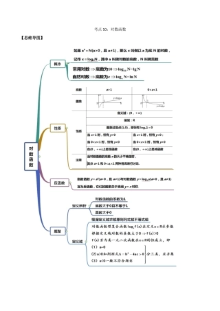 考点10-对数函数(解析版)