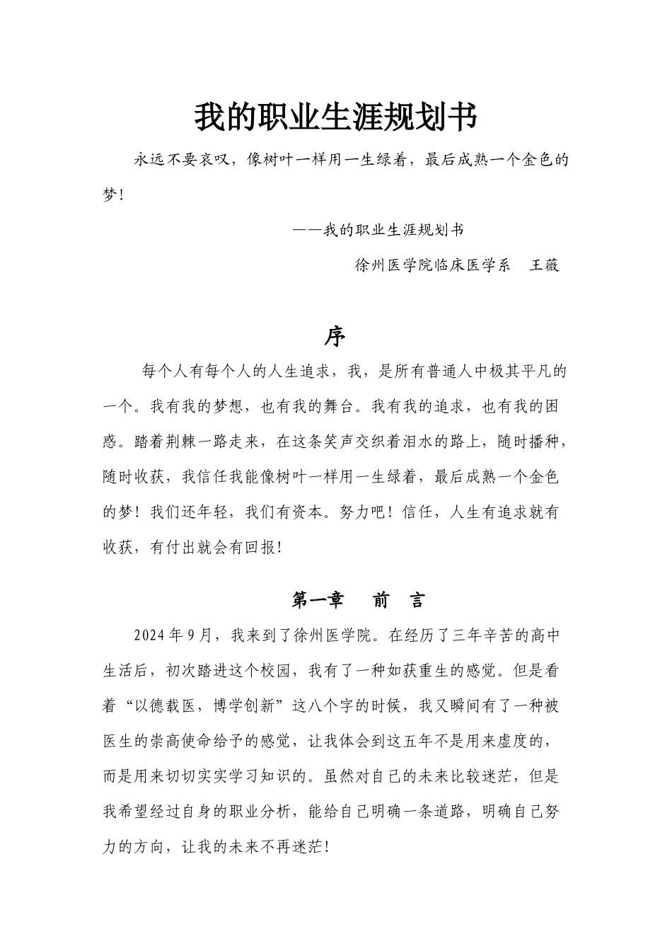 职业生涯规划书_第2页