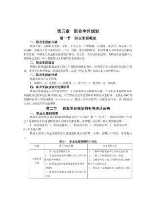 职业生涯规划的有关理论范畴