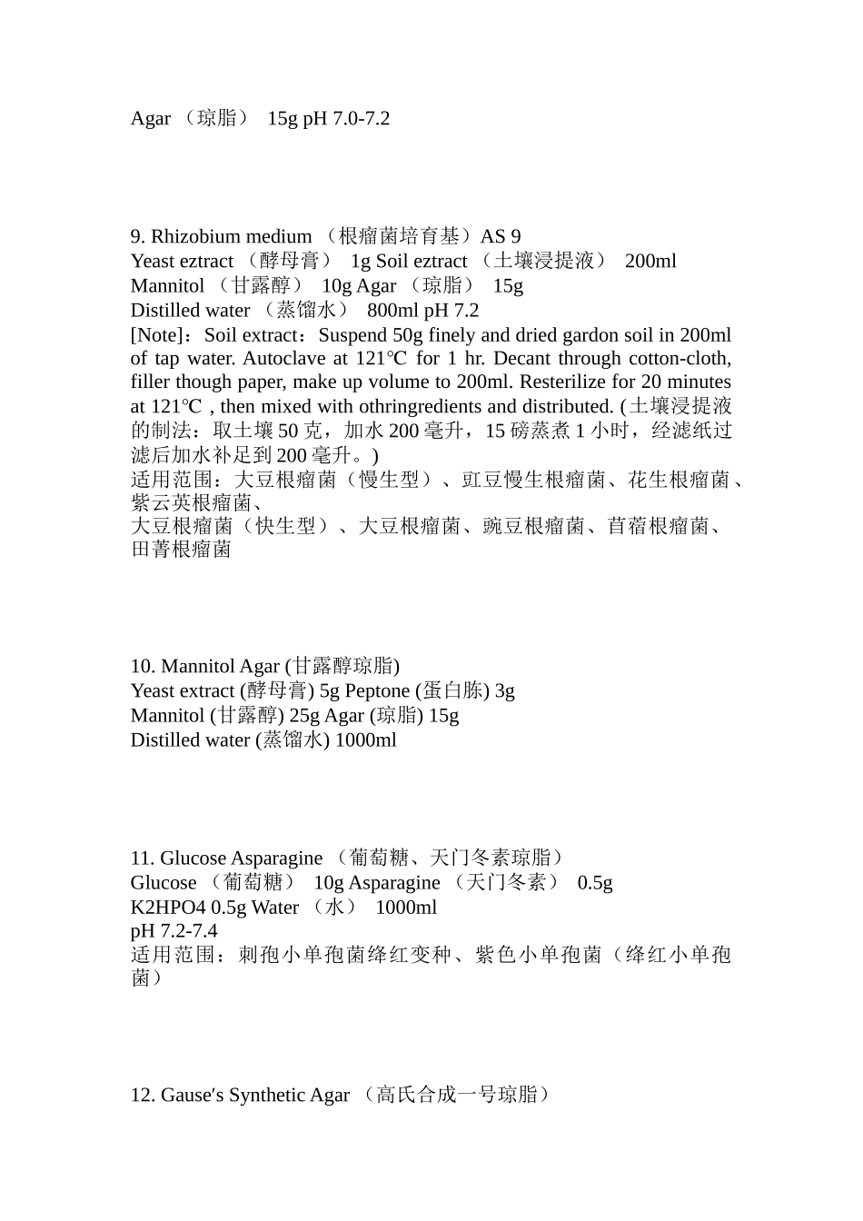 药物培养基及其成分146种_第3页