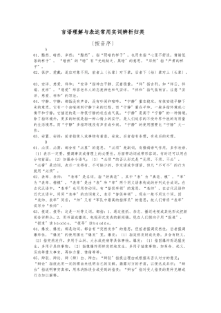 言语理解与表达常用实词辨析