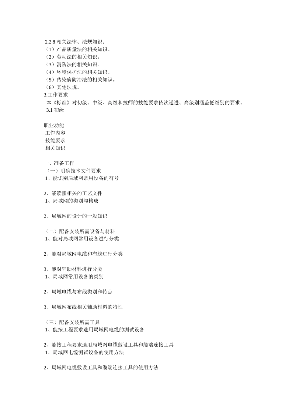 计算机通信网络设备调试员国家职业标准_第3页